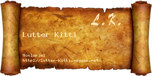 Lutter Kitti névjegykártya